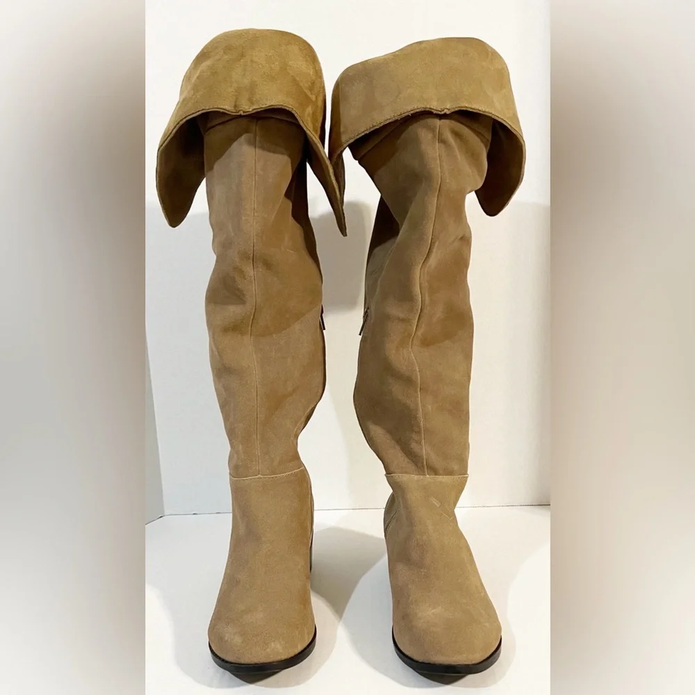 NEW SPORTO Felicia Waterproof Over Knee Suede Insulated Tan Boots Thermal